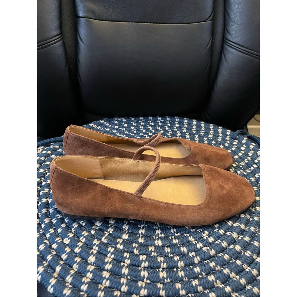 Madewell The Greta Ballet Flat in Soft Mahogany Womans 9.5